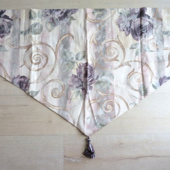 Vintage Croscill Cassis Amethyst Ascot Valance Window Treatment 23" x 80" New - Picture 1 of 10